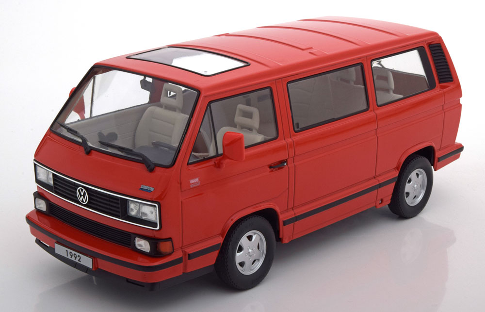 1:18 KK-Scale VW Bulli T3 Multivan Limited Last Edition 1992 red
