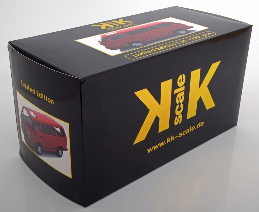 1:18 KK-Scale VW Bulli T3 Multivan Limited Last Edition 1992 red