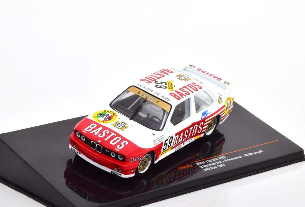 1:43 Ixo BMW M3 E30 #59, 24h Spa Fontanesi/Micangeli 1987 Bastos
