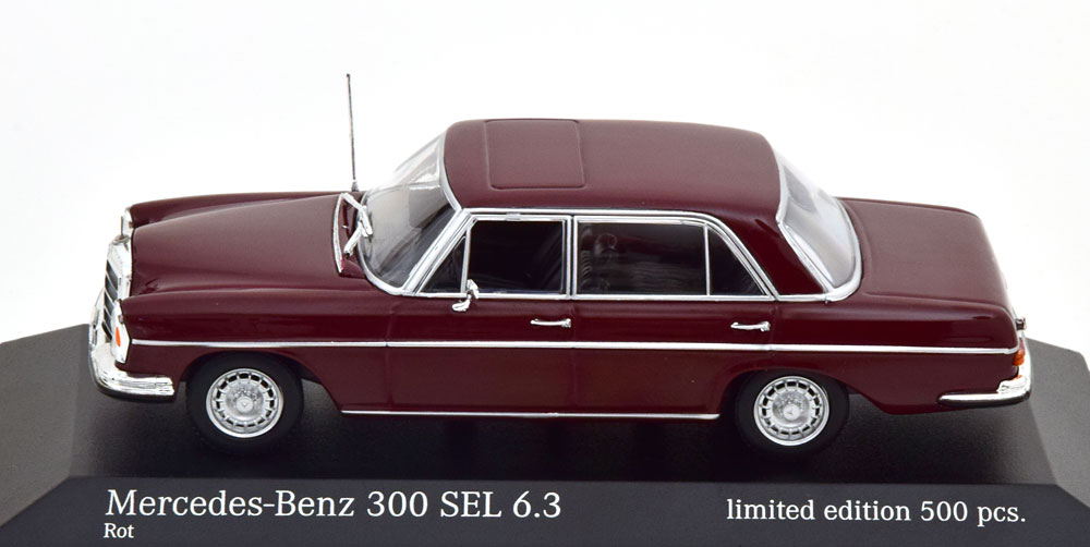 1:43 Minichamps Mercedes 300 SEL 6.3 W109 1968 darkred