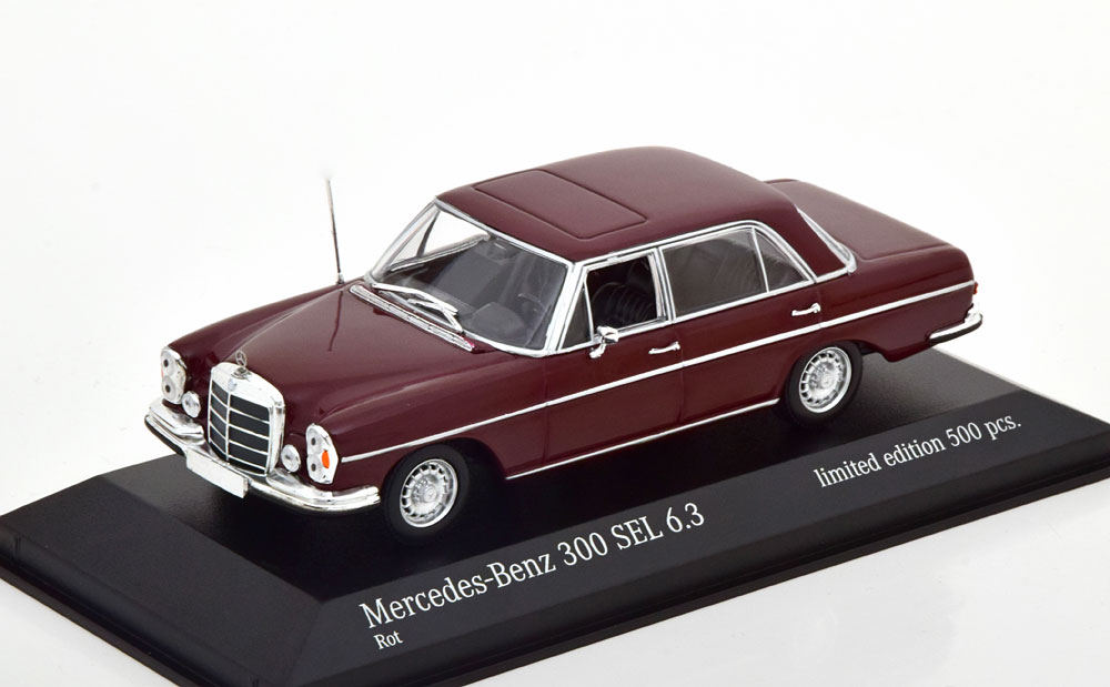 1:43 Minichamps Mercedes 300 SEL 6.3 W109 1968 darkred