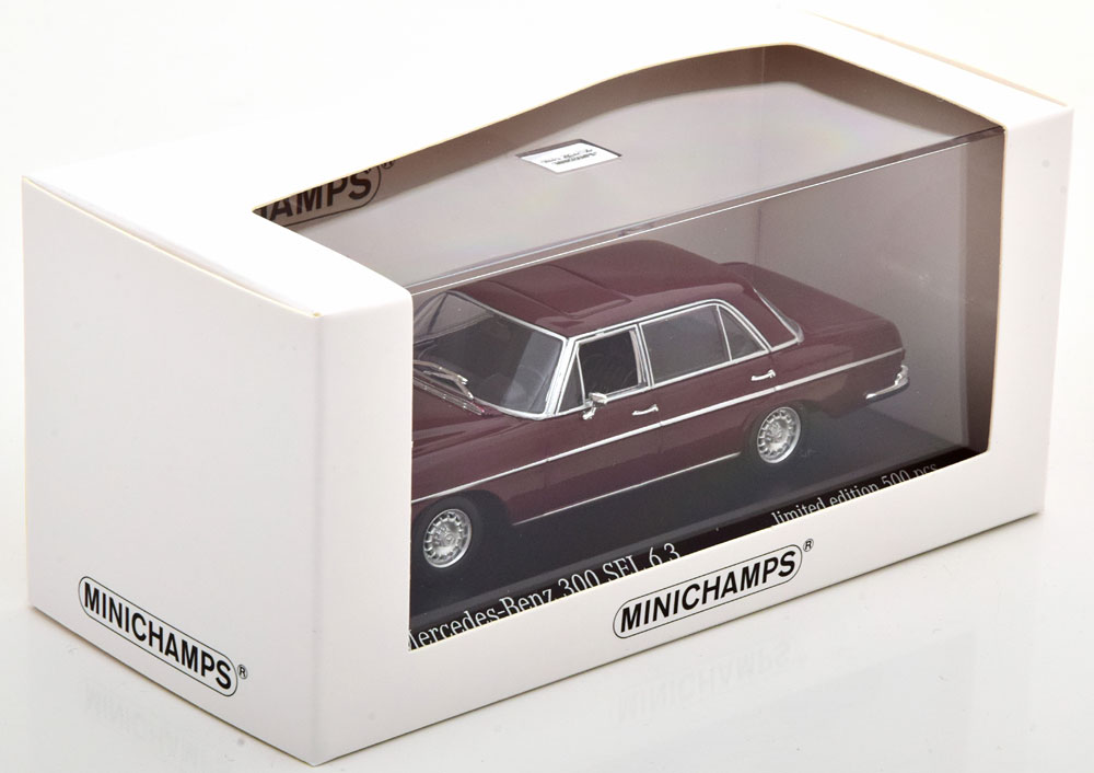 1:43 Minichamps Mercedes 300 SEL 6.3 W109 1968 darkred