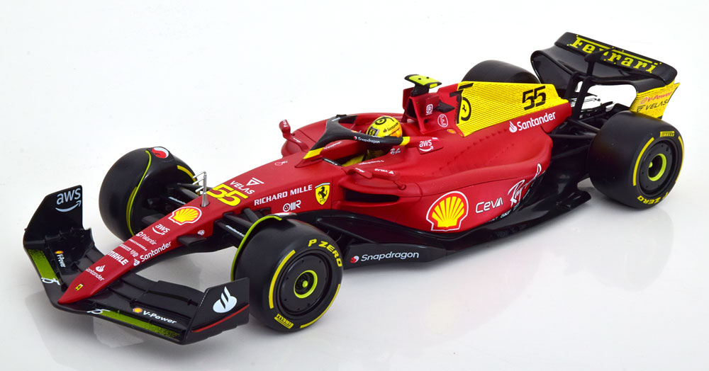 1:18 Bburago Ferrari F1-75 GP Monza Italy Sainz 2022