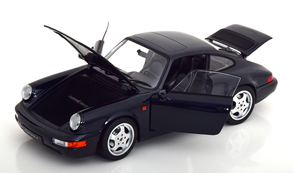 1:18 Norev Porsche 911 (964) Carrera 4 Coupe 1990 darkblue-metallic