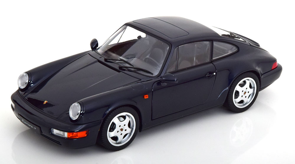 1:18 Norev Porsche 911 (964) Carrera 4 Coupe 1990 darkblue-metallic