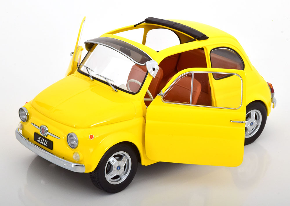 1:12 KK-Scale Fiat 500 F Custom with removable Softtop 1968 yellow