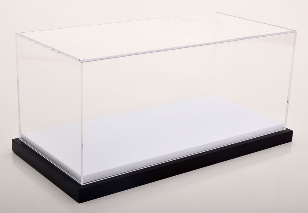 1:18 Jewel Cases Vitrine Luxury Version w.leather base white stackable