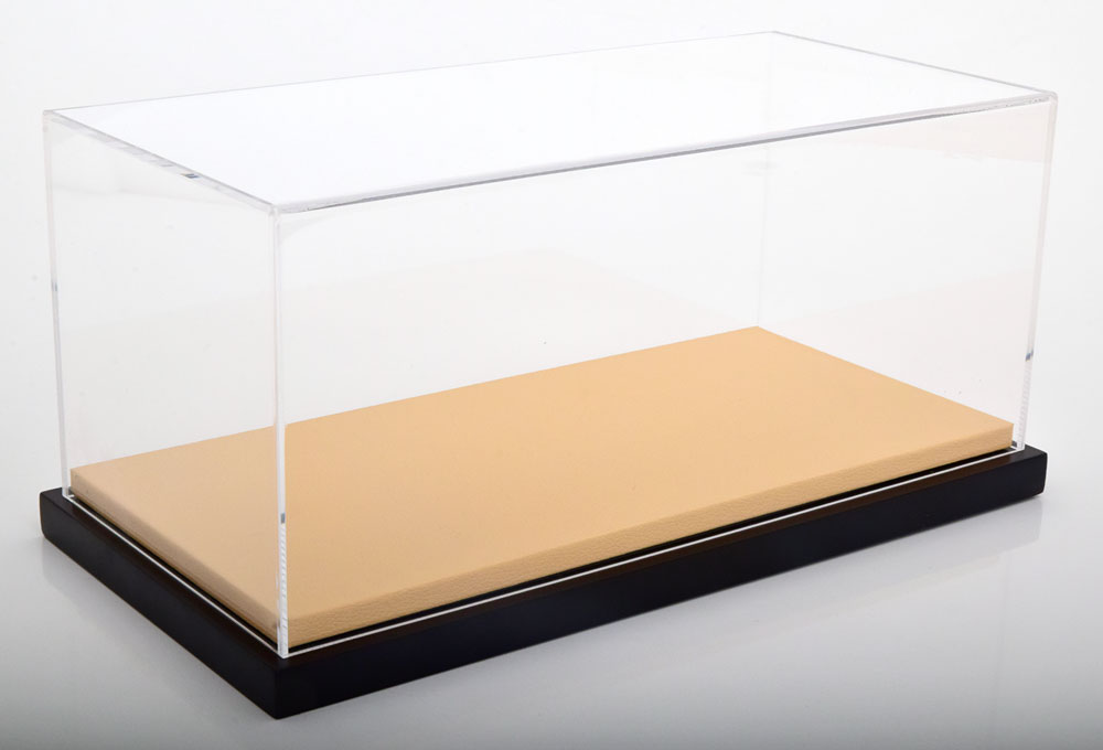 1:18 Jewel Cases Vitrine Luxury Version w.leather base beige stackable