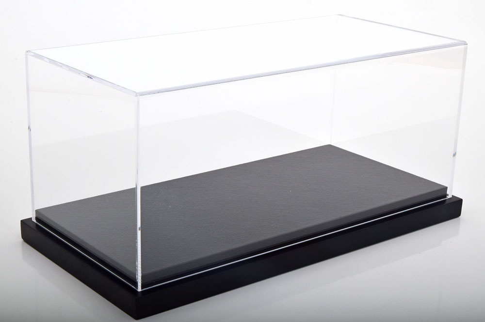 1:18 Jewel Cases Vitrine Luxury Version w.leather base black stackable