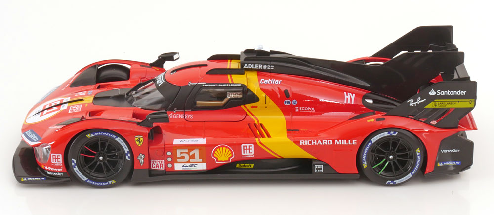 1:18 Bburago Ferrari 499 P Winner 24 Le Mans 2023