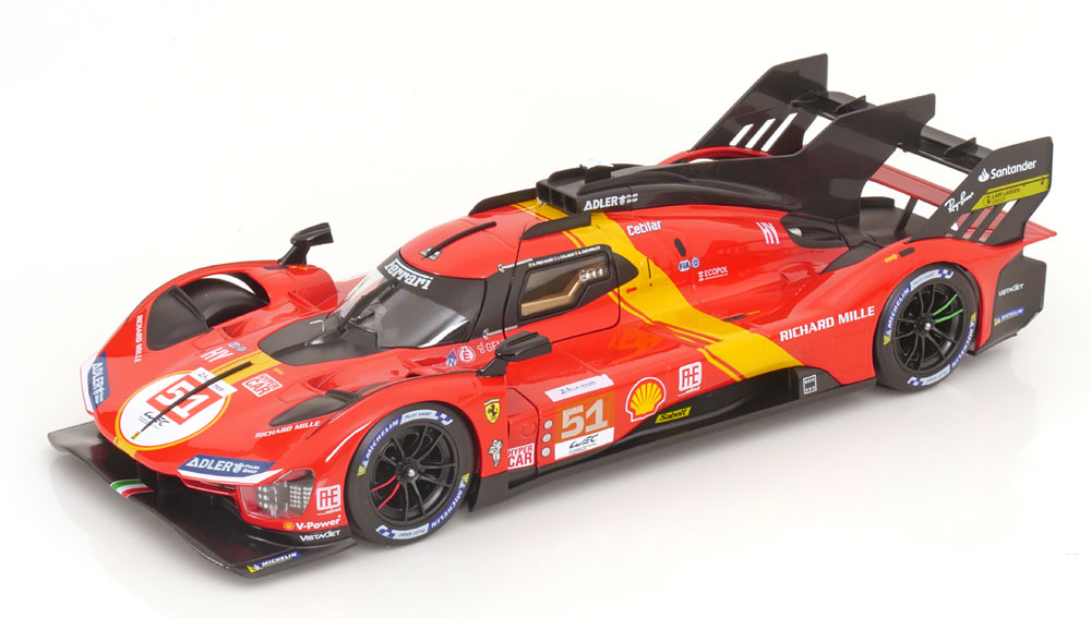 1:18 Bburago Ferrari 499 P Winner 24 Le Mans 2023