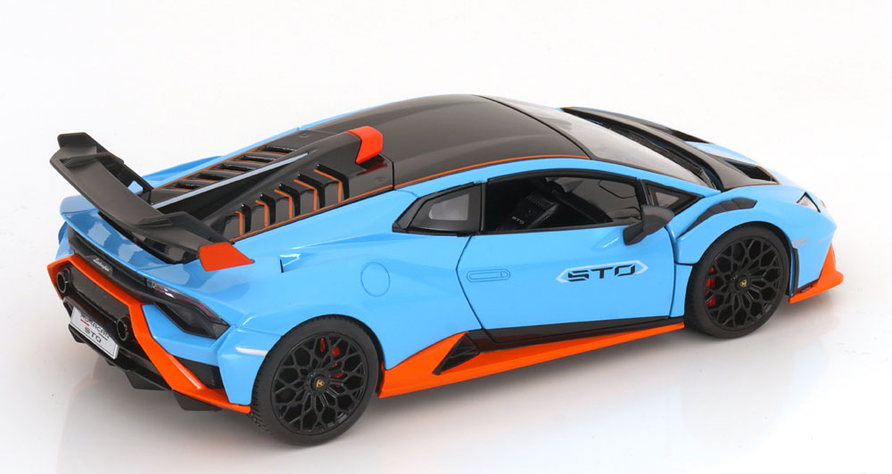 1:18 Rastar Lamborghini Huracan STO 2023 lightblue/orange/black