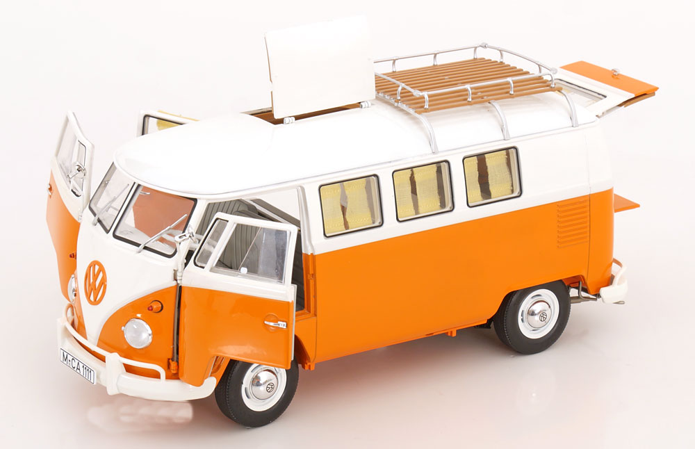 1:18 Schuco VW T1 Camping bus orange/white