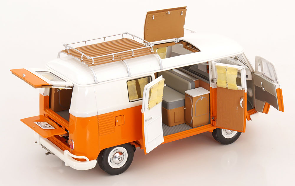 1:18 Schuco VW T1 Camping bus orange/white