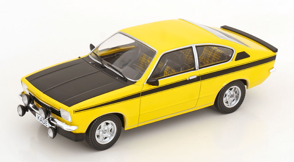 1:18 MCG Opel Kadett C Coupe GT/E 1975 yellow/flatblack