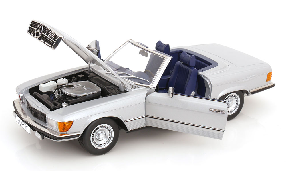 1:12 KK-Scale Mercedes 450 SL R107 with removable Softtop 1985 silver
