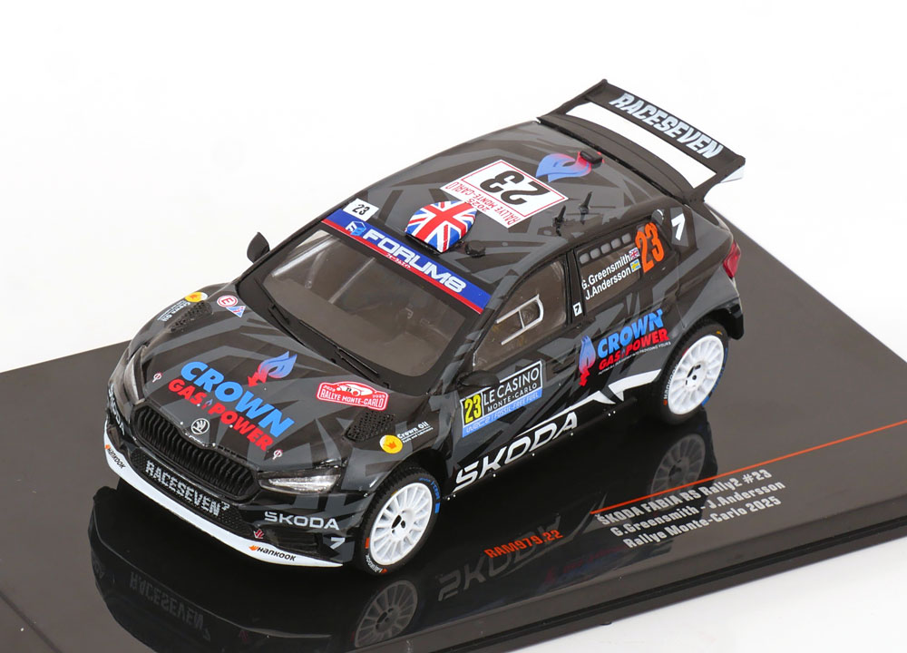 1:43 Ixo Skoda Fabia RS Rally2 #23, Rally Monte Carlo 2025