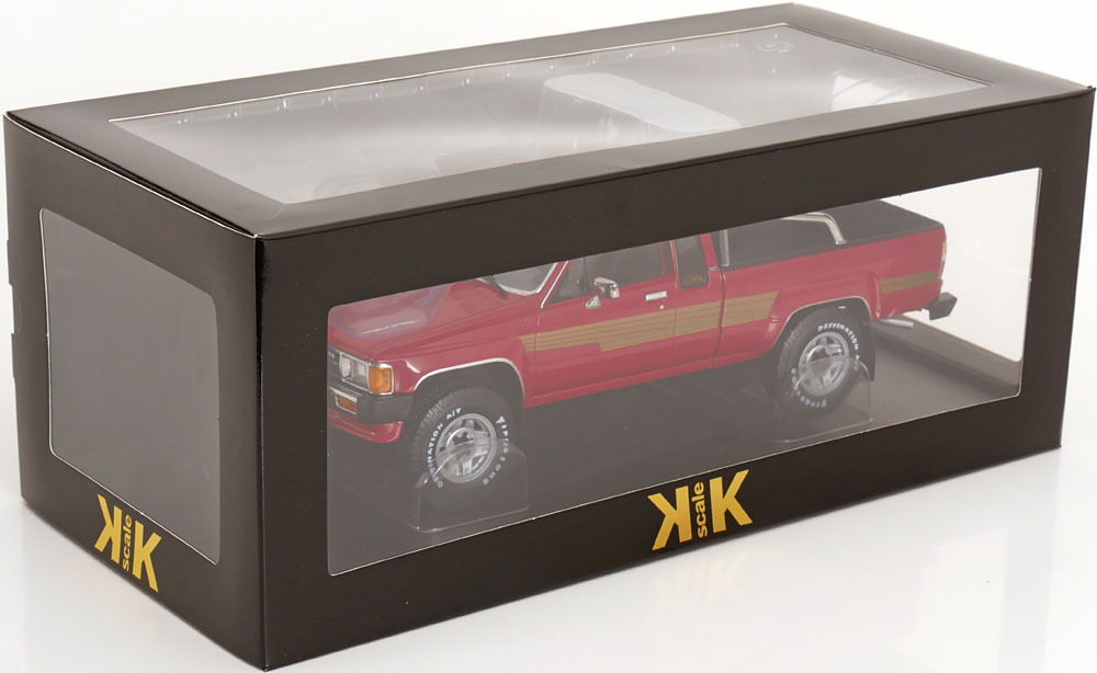 1:18 KK-Scale Toyota Truck Xtra Cab 4x4 (Hilux) 1985 red/golden