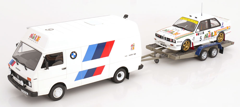 1:18 Otto VW / BMW LT transporter/ M3 E30 Rally 1000 Lakes