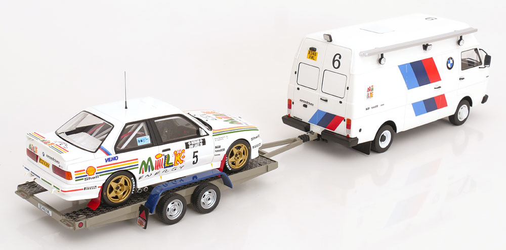 1:18 Otto VW / BMW LT transporter/ M3 E30 Rally 1000 Lakes